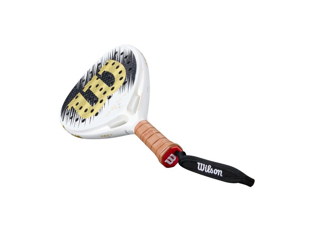 Wilson Defy LS V1 SE limitovaná edice padelová raketa bílo-zlatá