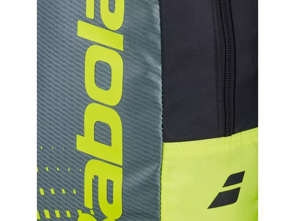 Babolat Backpack Kids Metallic Grey Black Fluo Yellow dětský tenisový batoh
