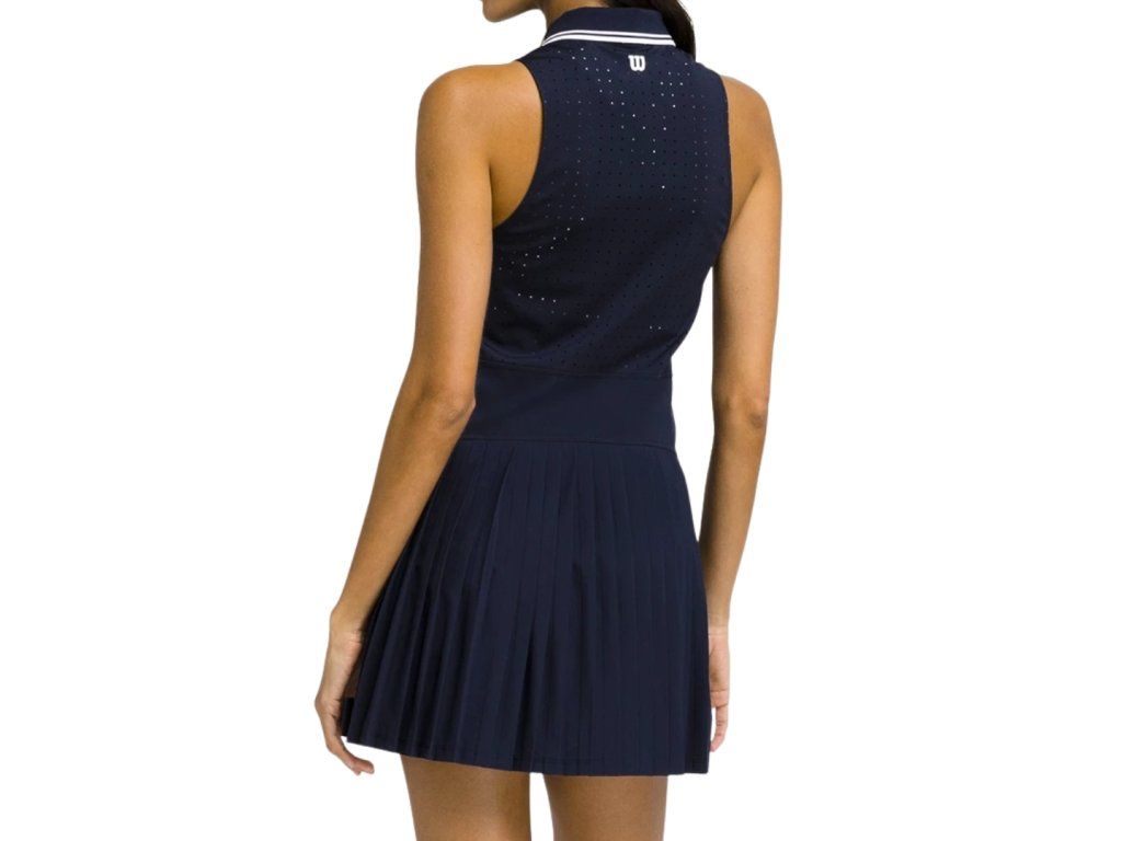 Wilson All Court Tennis Dress Classic Navy - detail polovičního zipu