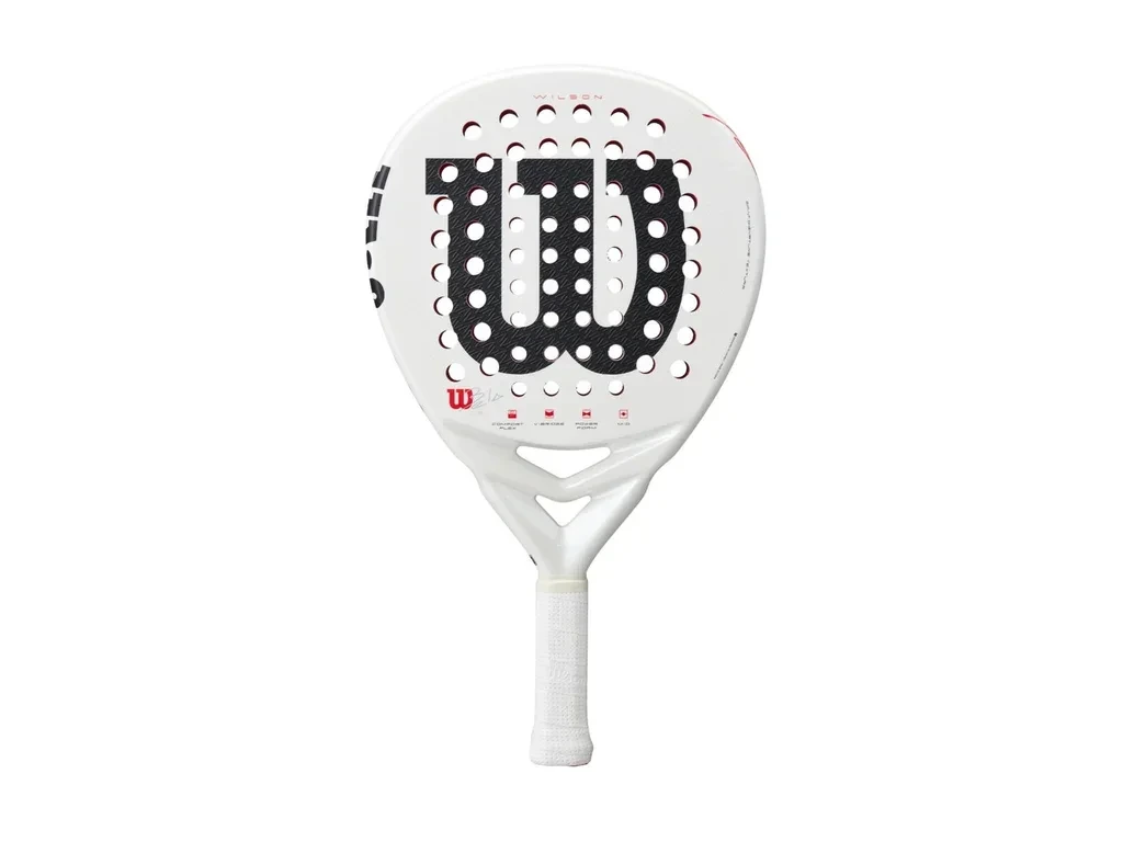 Set Wilson Bela LS V3 raketa a taška Bela Super Tour White