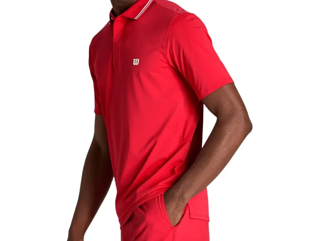 Wilson M Challengers Technical Polo Red pánská polokošile