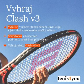 🎾SOUTĚŽ: Vyhraj raketu Wilson Clash 100 v3 Stačí splnit jednoduché úkoly a můžeš ji mít! Pravidla: 1. Vyfoť se u našeho...